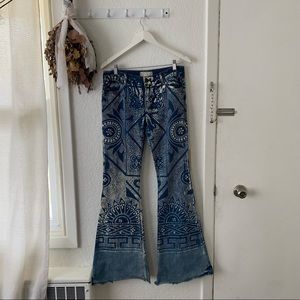 RARE Free People Discharge Bali Flare Jeans
